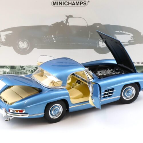 1:18 Minichamps Mercedes 300SL Roadster (W198) metallic blue with Hardtop 1958