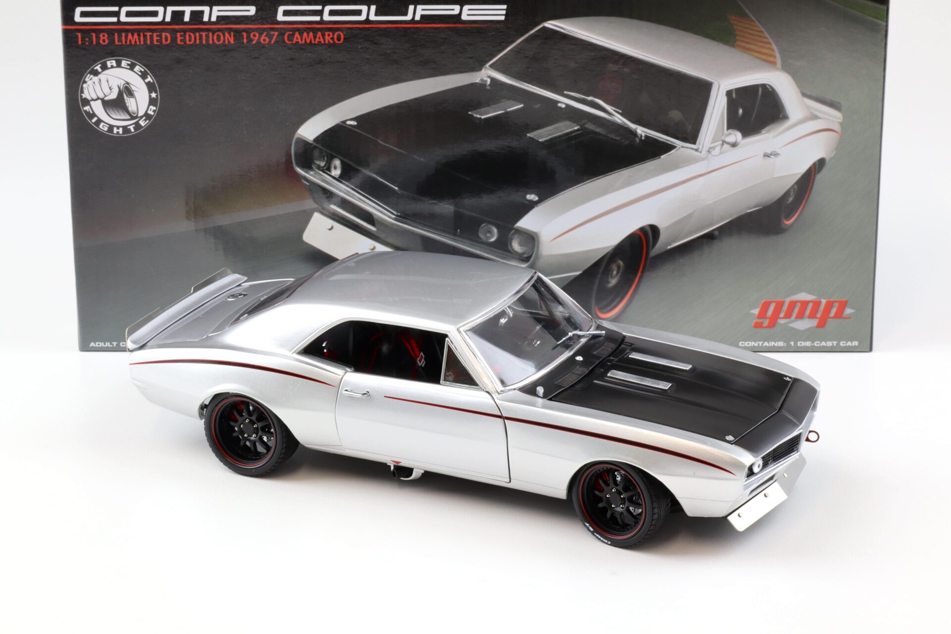 1:18 GMP 1967 Chevrolet Camaro Street Fighter Comp Coupe silver/ black