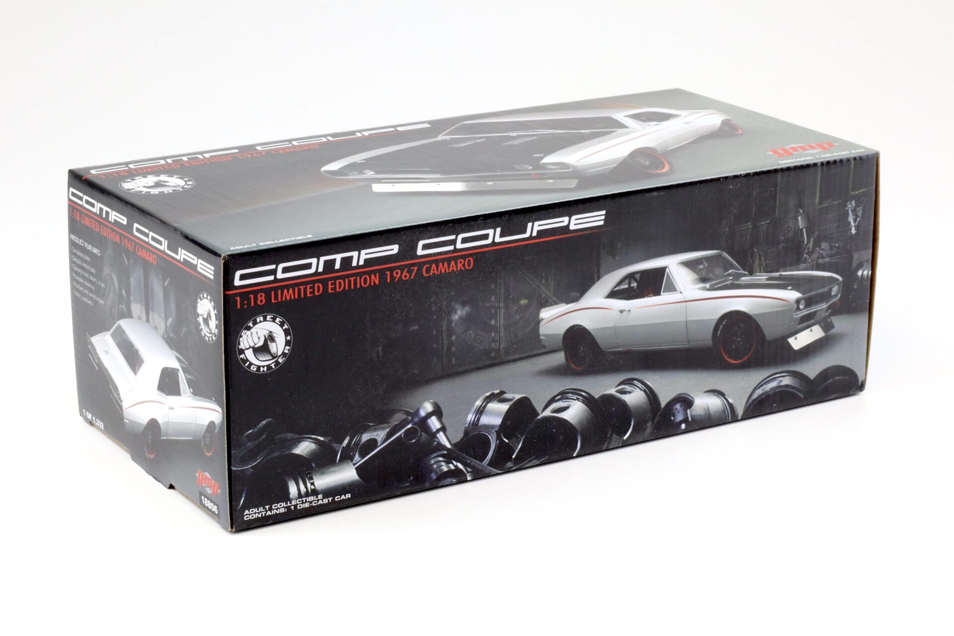 1:18 GMP 1967 Chevrolet Camaro Street Fighter Comp Coupe silver/ black