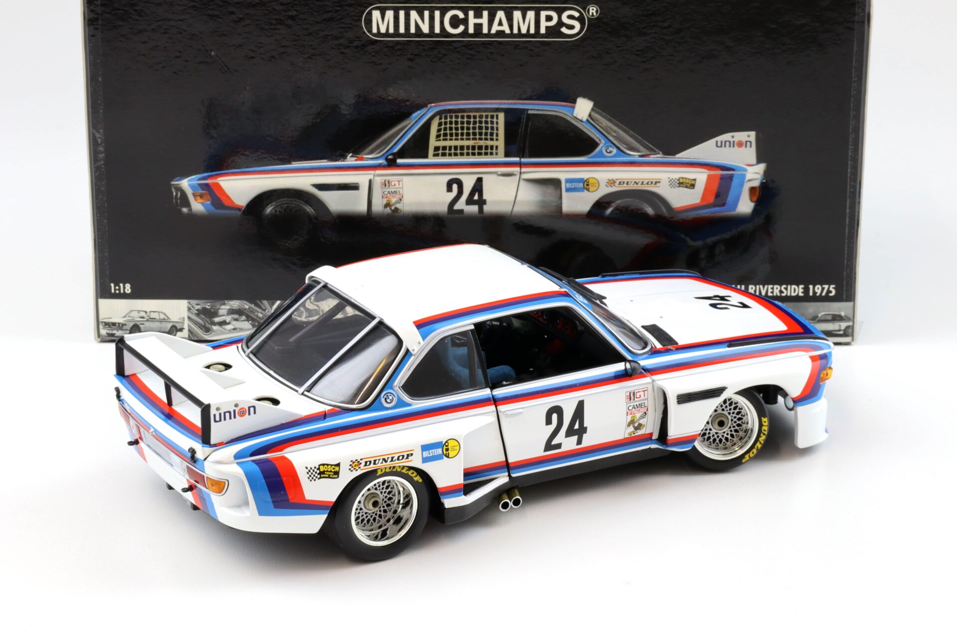 1:18 Minichamps BMW 3.5 CSL 6H Riverside 1975 S.Posey/ Redman #24
