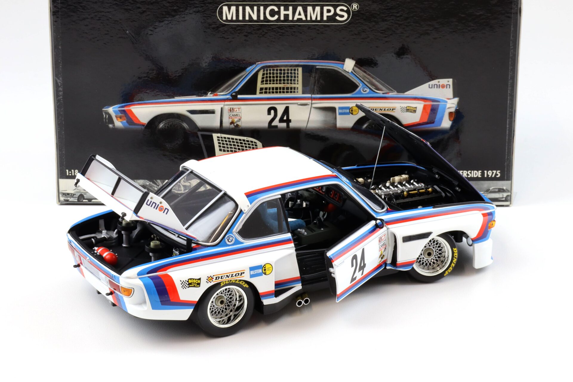 1:18 Minichamps BMW 3.5 CSL 6H Riverside 1975 S.Posey/ Redman #24