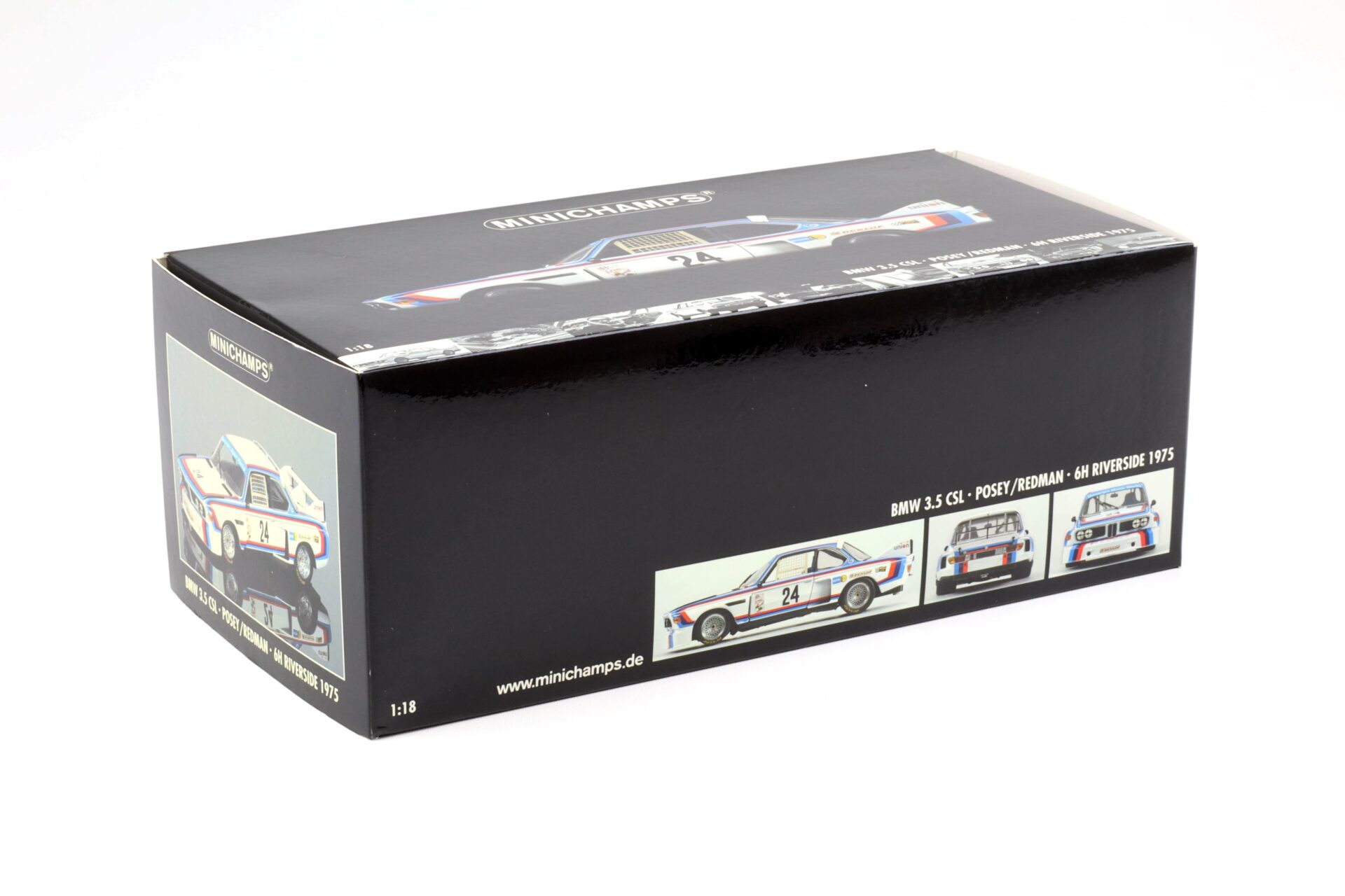 1:18 Minichamps BMW 3.5 CSL 6H Riverside 1975 S.Posey/ Redman #24