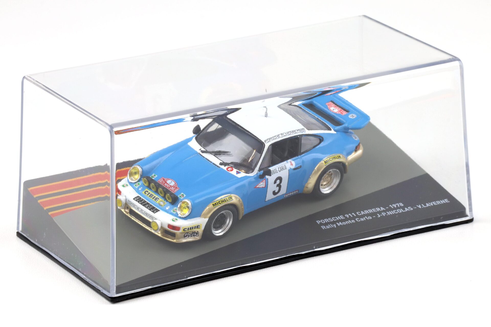 1:43 Altaya Porsche 911 Carrera 1978 Rally Monte Carlo #3 Nicolas/ Laverne