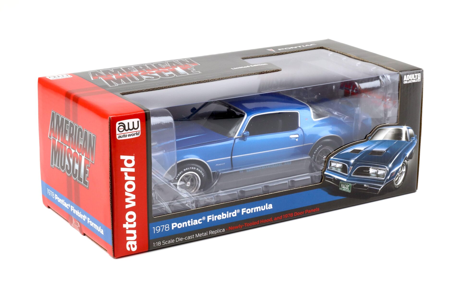 1:18 Auto World 1978 Pontiac Firebird Formula Martinique Blue metallic