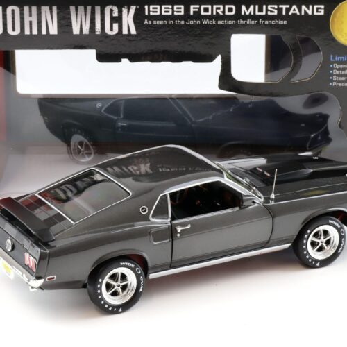 1:18 Auto World 1969 Ford Mustang Coupe John Wick Hitman grey metallic