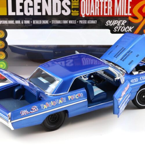 1:18 Auto World 1962 Pontiac Catalina Arnie Beswick Mr. Bs Passionate Poncho Ensign Blue