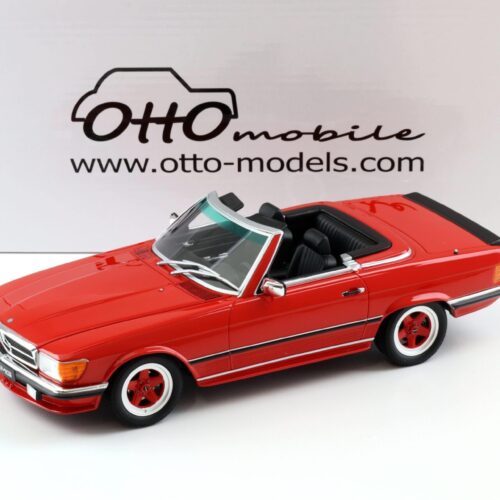 1:18 OTTO mobile OT962 Mercedes 500SL AMG R107 Convertible 1986 red