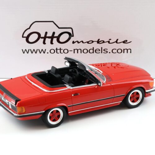 1:18 OTTO mobile OT962 Mercedes 500SL AMG R107 Convertible 1986 red