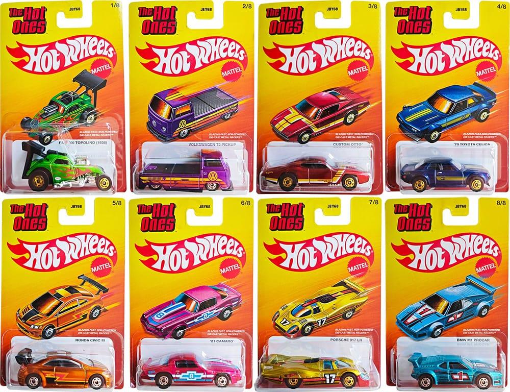 1:64 Hot Wheels 2025 The Hot Ones SET 8 pcs. JBY68-979A VW, Porsche, BMW