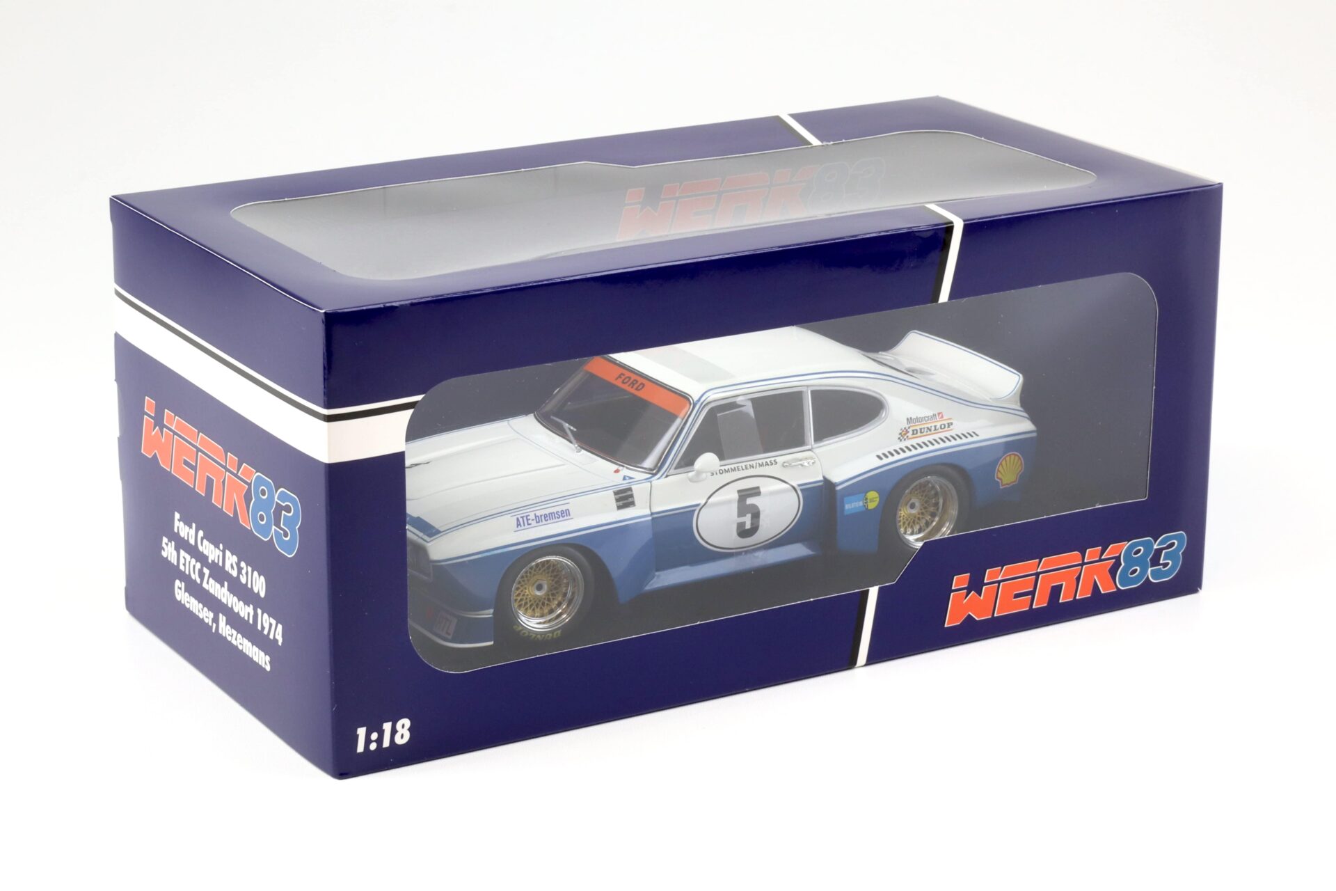 1:18 WERK83 Ford Capri RS3100 #5 Glemser/Hezemands 5th ETCC Zandvoort 1974