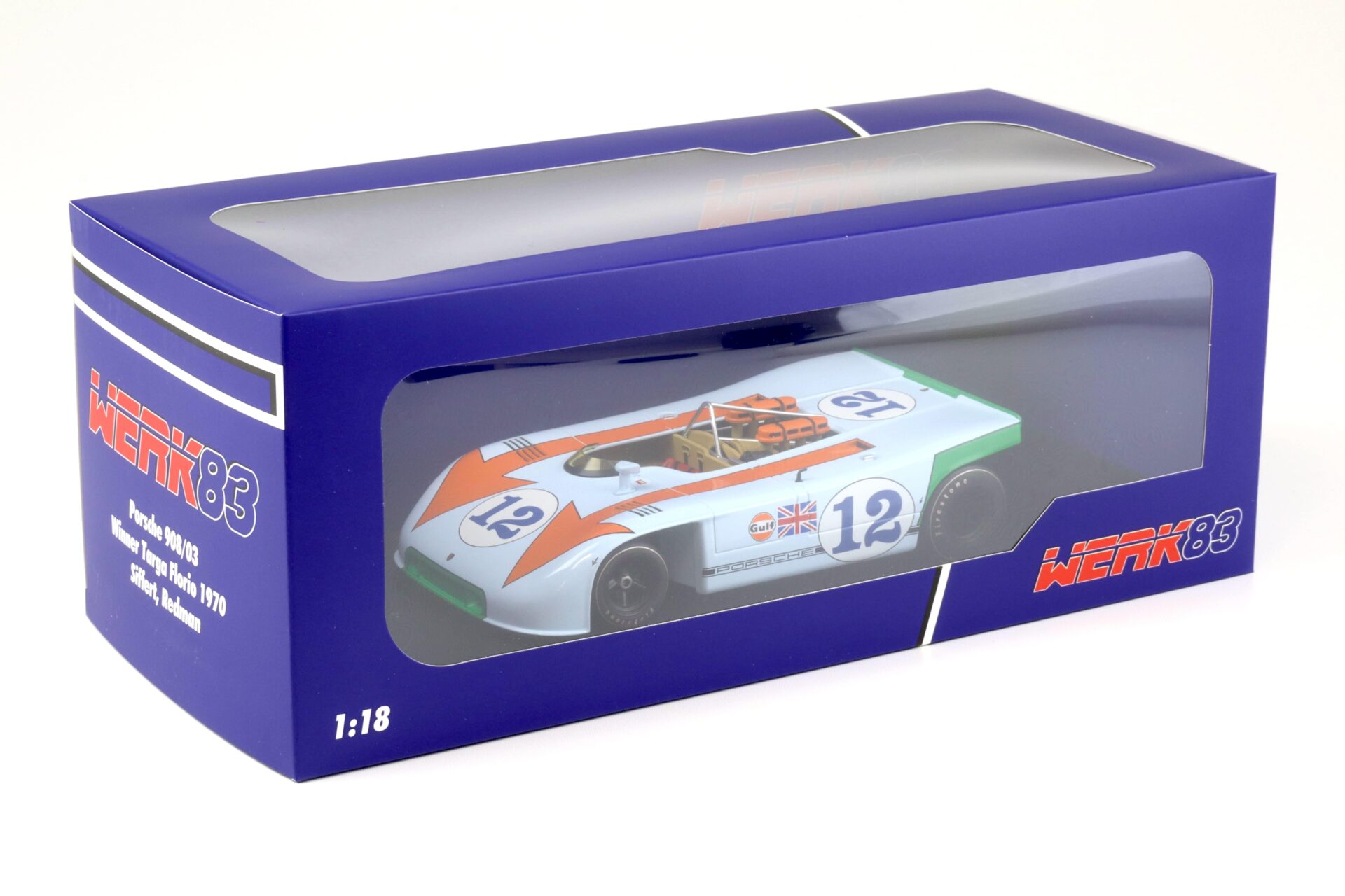 1:18 WERK83 Porsche 908/03 Winner Targa Florio 1970 Siffert/ Redman #12 Gulf