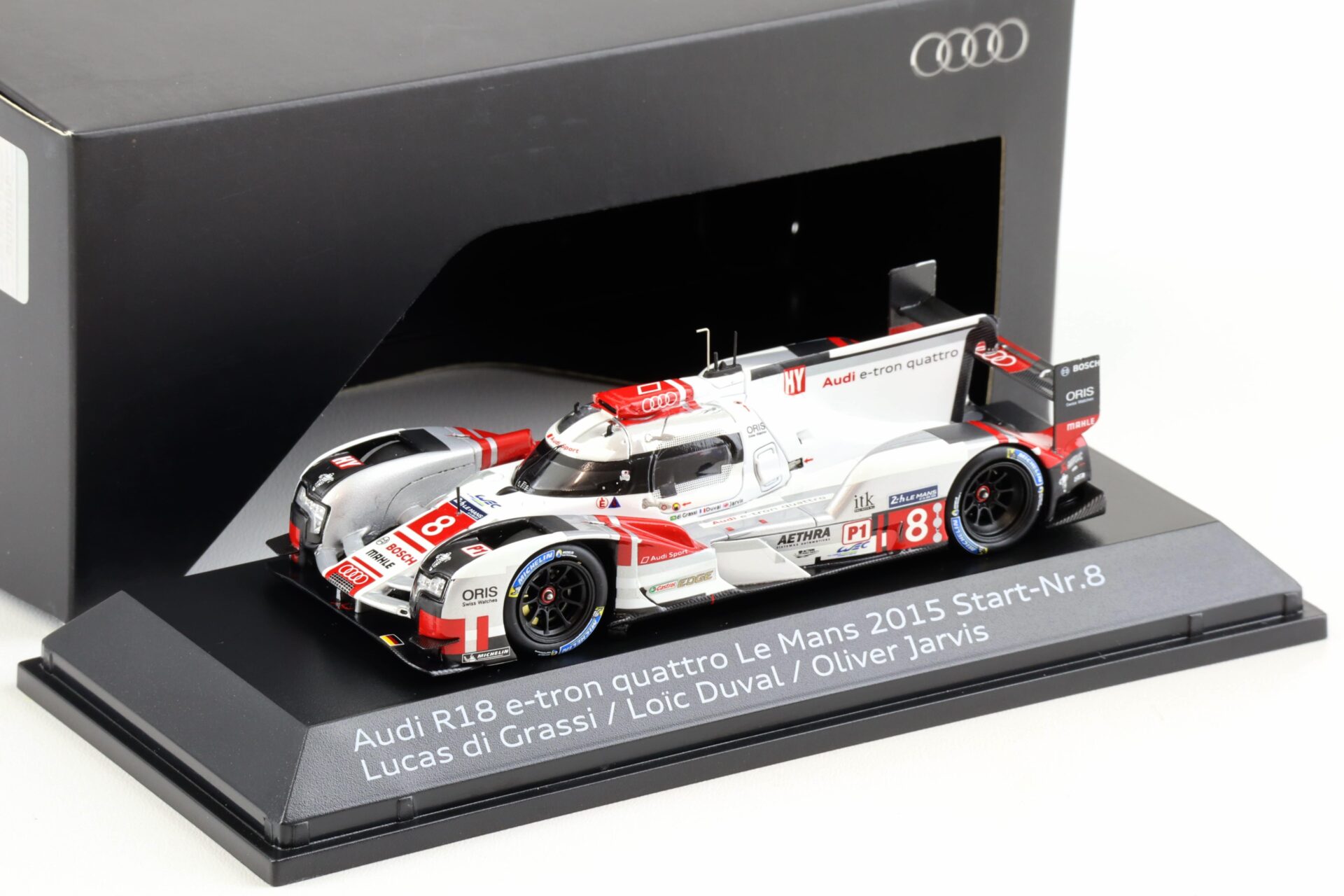 1:43 Spark Audi E18 e-tron quattro #8 Le Mans 2015 Grassi/ Duval DEALER VERSION