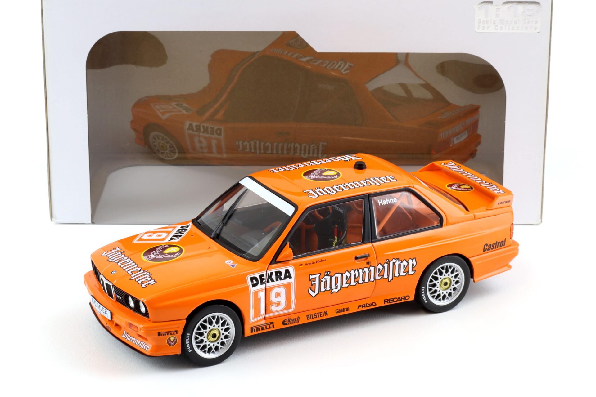 1:18 Solido BMW M3 E30 DTM 1992 Hahne #19 Jägermeister