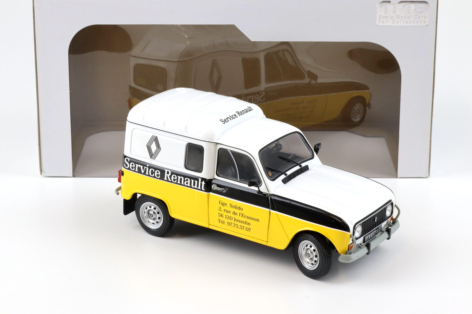 1:18 Solido Renault R4 4LF4 Service Renault white/ yellow