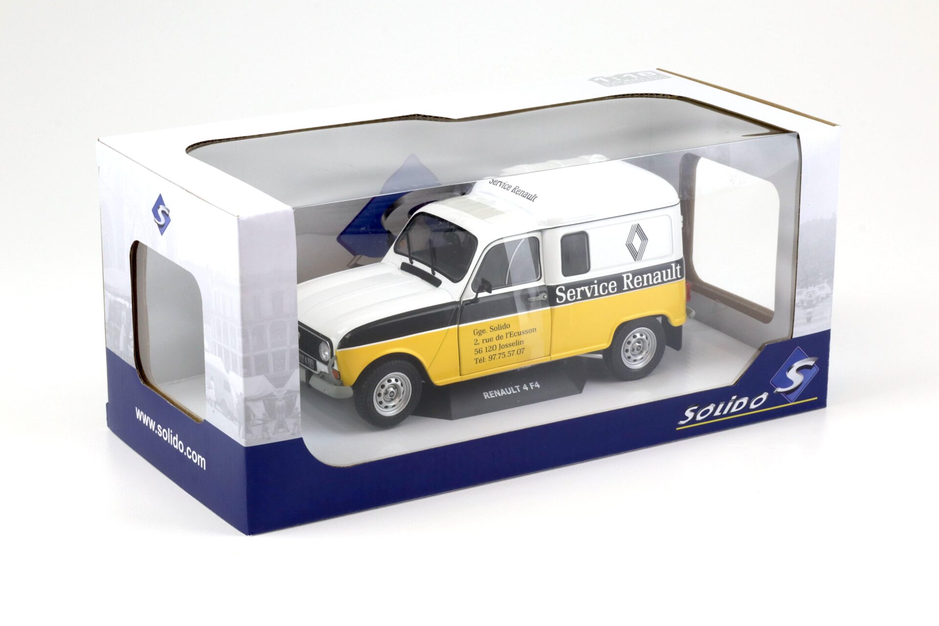 1:18 Solido Renault R4 4LF4 Service Renault white/ yellow