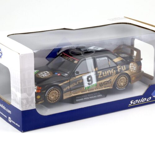1:18 Solido Mercedes 190E 2.5-16 EVO 2 GP Macau 1991 K.Ludwig #9 Zung Fu