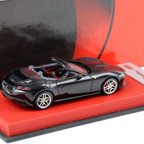 1:43 BBR PREMIUM Ferrari Roma Spider Nero Purosangue leather base - Limited 20 pcs.
