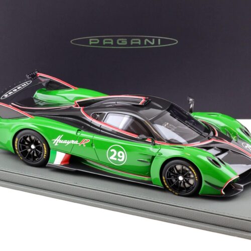 1:18 BBR Pagani Huayra R Gloss black Carbon/ verde prato - Limited 100 pcs.
