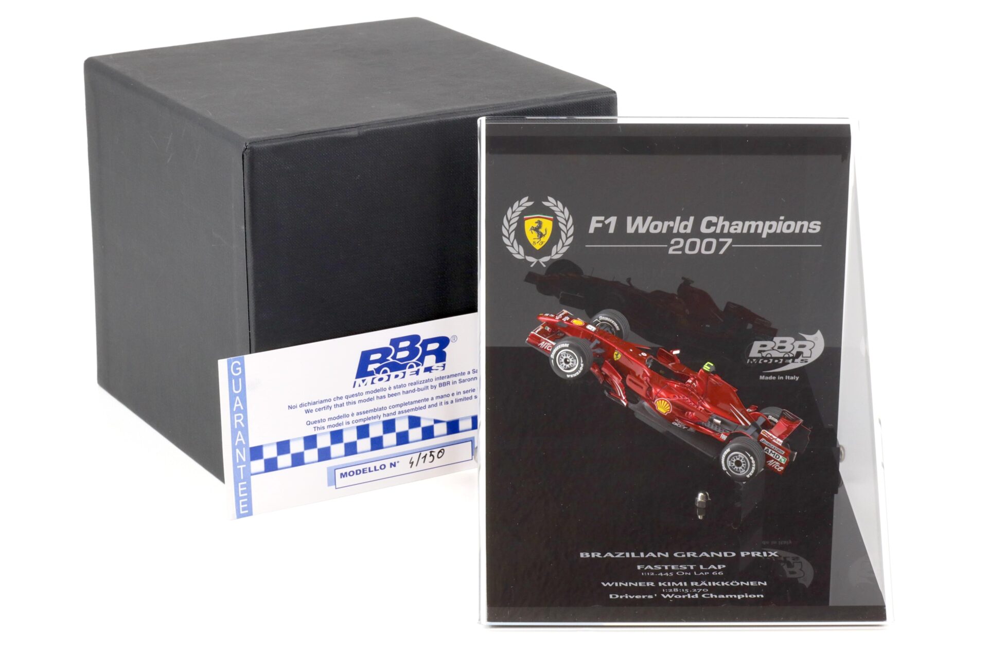1:43 BBR Ferrari F2007 GP Brasile 2007 Räikkönen World Champ - Limited 150 pcs.