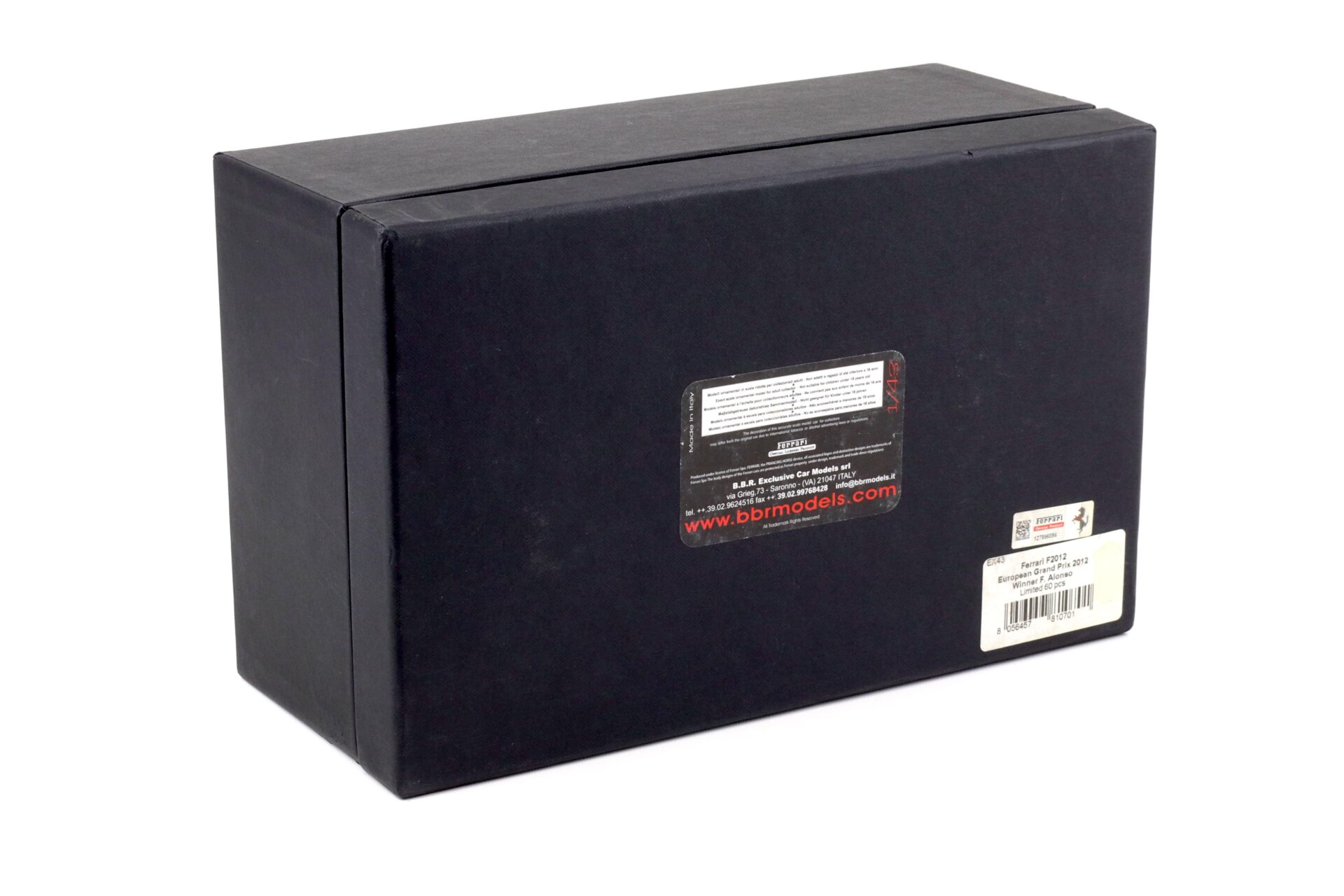 1:43 BBR Ferrari F2012 European Grand Prix 2012 Winner F.Alonso - Limited 60 pcs.