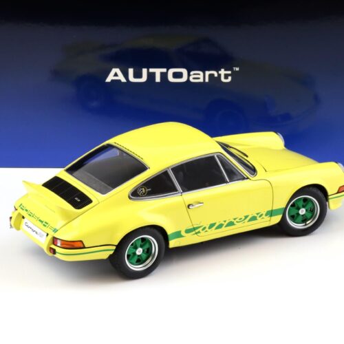 1:18 AUTOart Porsche 911 Carrera RS 2.7 light yellow/ green stripes 78033