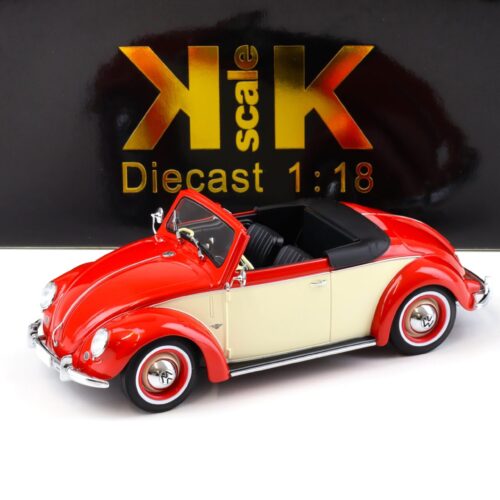 1:18 KK-Scale VW 1200 Hebmüller Cabriolet Käfer 1949 red/ cream