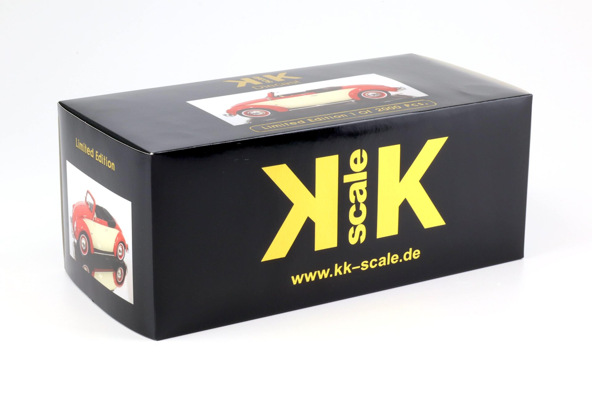 1:18 KK-Scale VW 1200 Hebmüller Cabriolet Käfer 1949 red/ cream