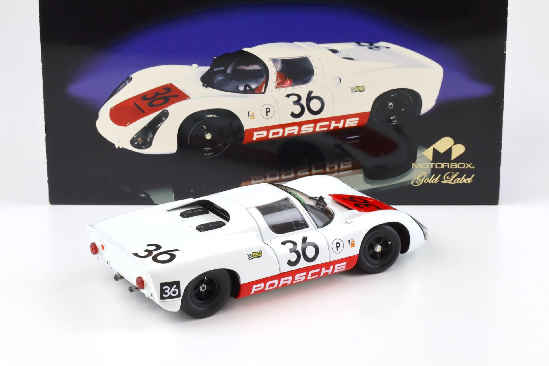 1:18 Exoto Motorbox Porsche 910 Sebring 12h 1967 Patrick/Mitter #36 MTB00066B