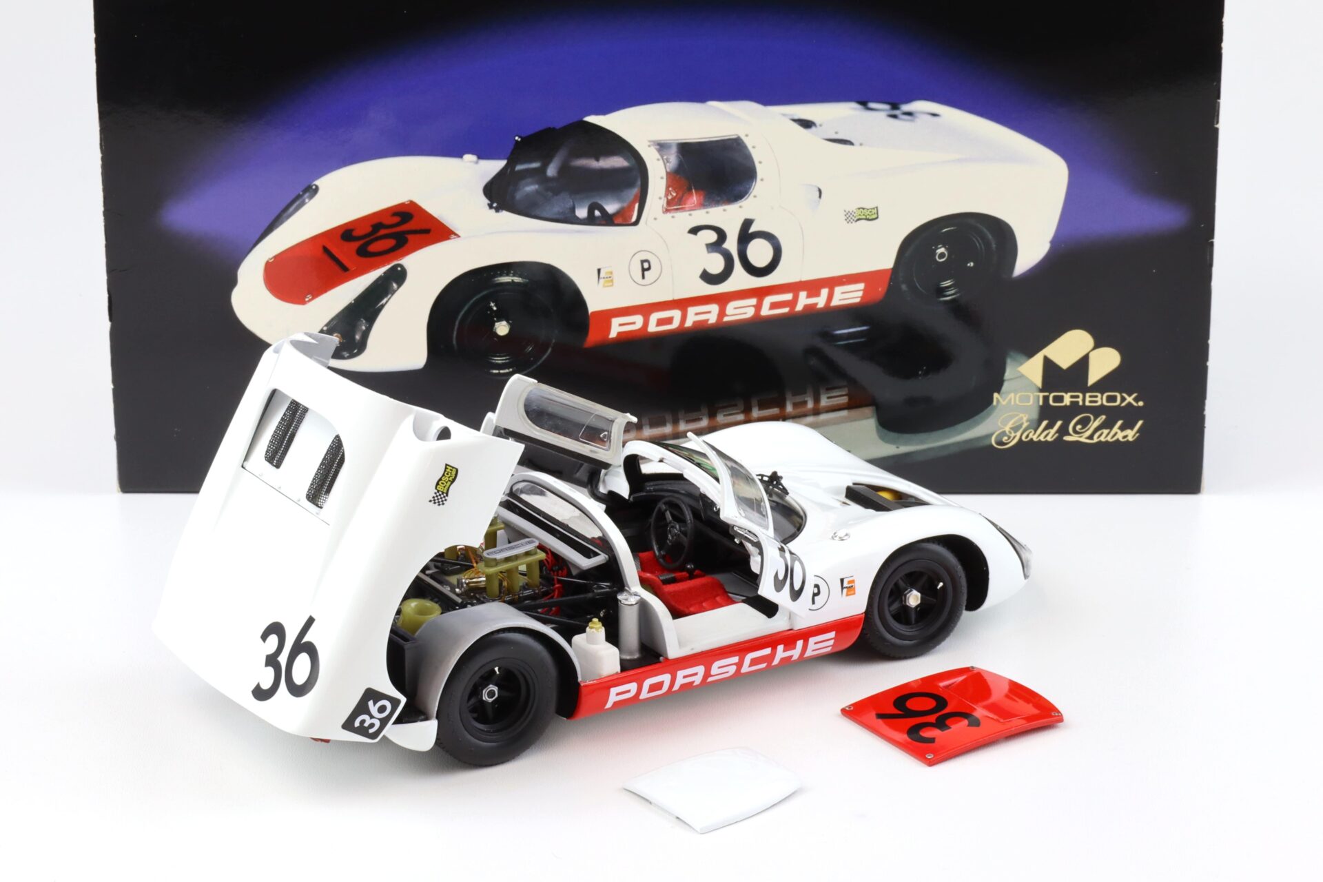 1:18 Exoto Motorbox Porsche 910 Sebring 12h 1967 Patrick/Mitter #36 MTB00066B