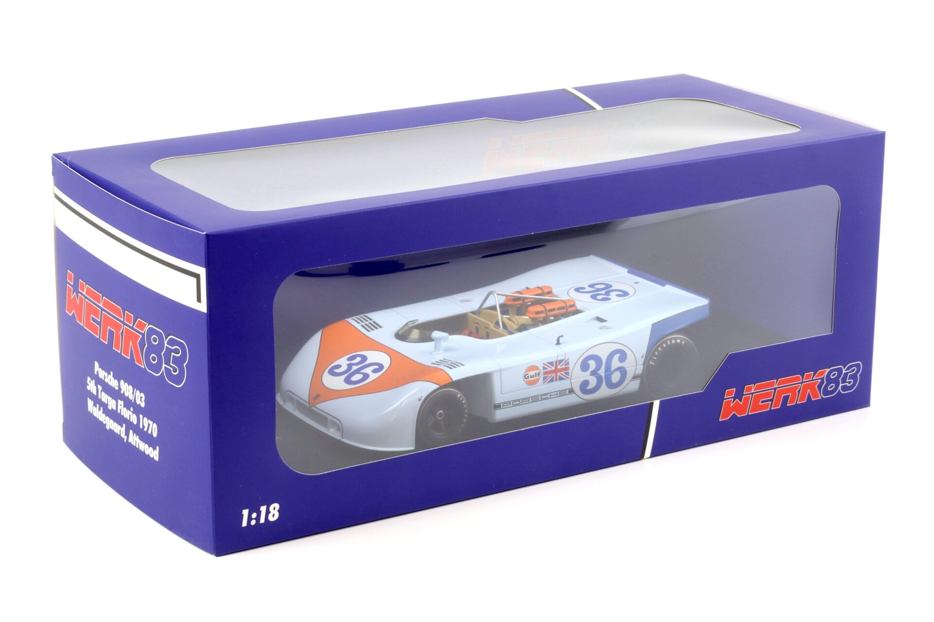 1:18 WERK83 Porsche 908/03 - 5th Targa Florio 1970 #36 Waldegaard/ Attwood