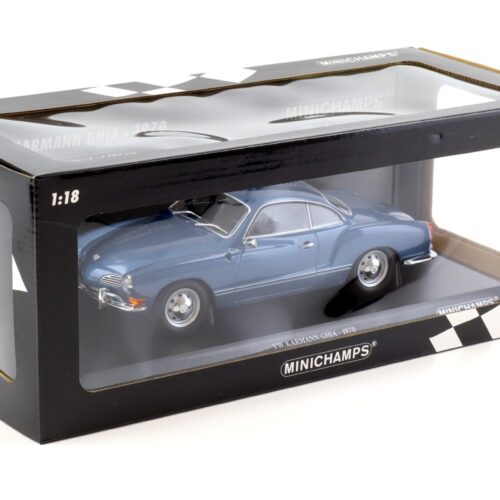1:18 Minichamps VW Karmann Ghia Coupe 1970 blue metallic - Image 4
