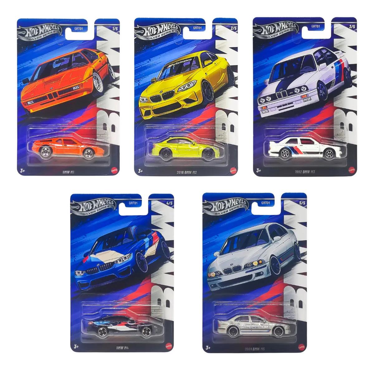 1:64 Hot Wheels 2025 Silver Series BMW M SET 5 pcs. GRT01-979N BMW M5, M1, M3