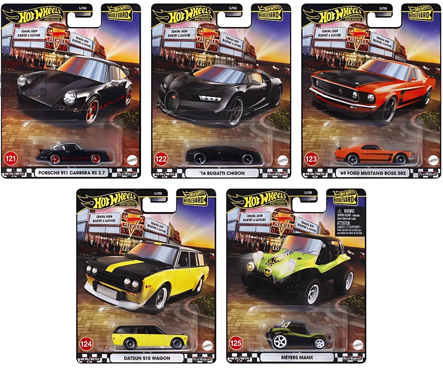 1:64 Hot Wheels Boulevard Series 2025 Car Culture Premium Pack 5 pcs. 978B Porsche, Ford