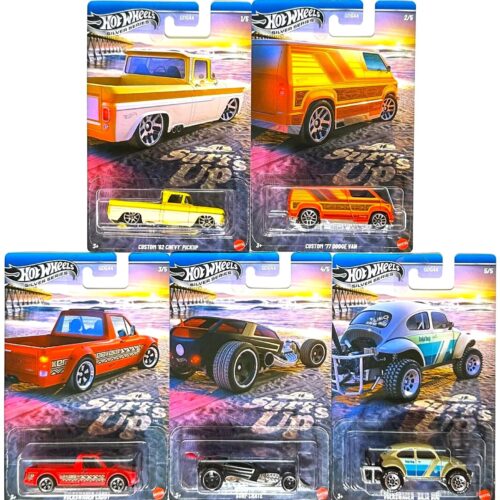 1:64 Hot Wheels 2025 Silver Series SurfÂ´s Up SET 5 pcs. GDG44-977M VW, Dodge, Chevrolet