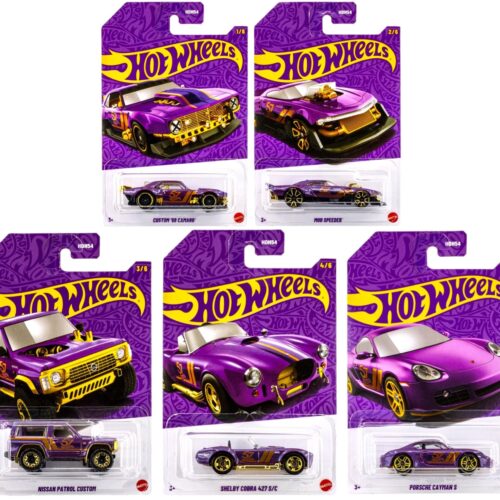 1:64 Hot Wheels 2025 Pearl & Chrome Pack 5 pcs. HDH54-979H Porsche, Nissan, Camaro - Image 1