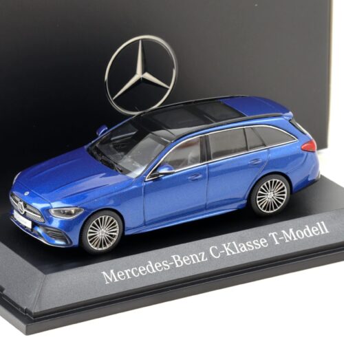 1:43 Herpa Mercedes C-Klasse T-Modell (S206) AMG Line spectral blue 2021 DEALER VERSION