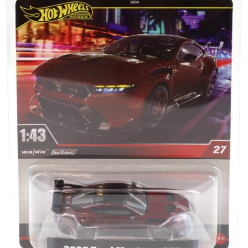 1:43 Hot Wheels Premium 2025 Real Riders JCN73 Ford Mustang GTD 2025 dark red