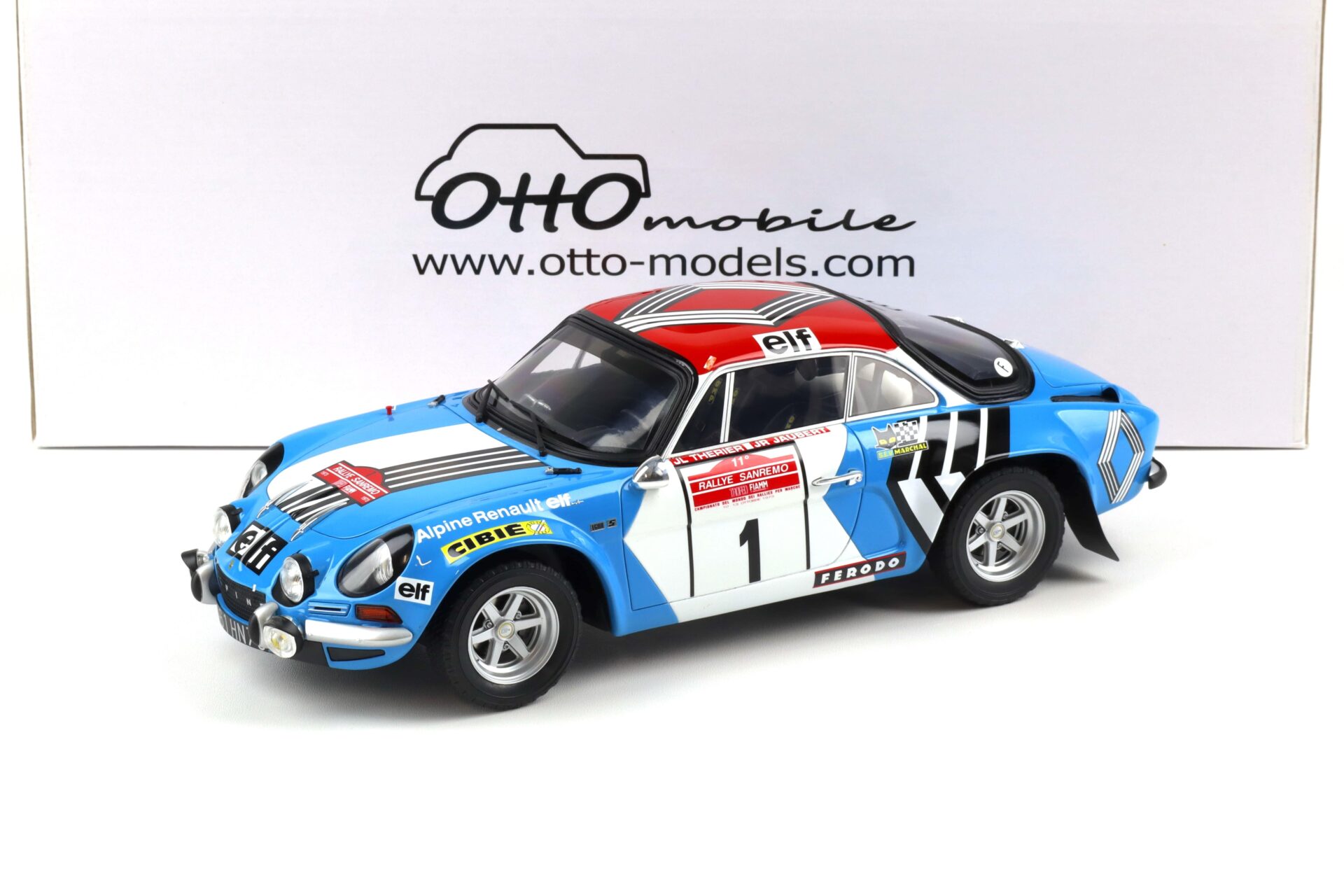 1:12 OTTO mobile G096 Renault Alpine A110 1800 Rally San Remo 1973 Therier #1