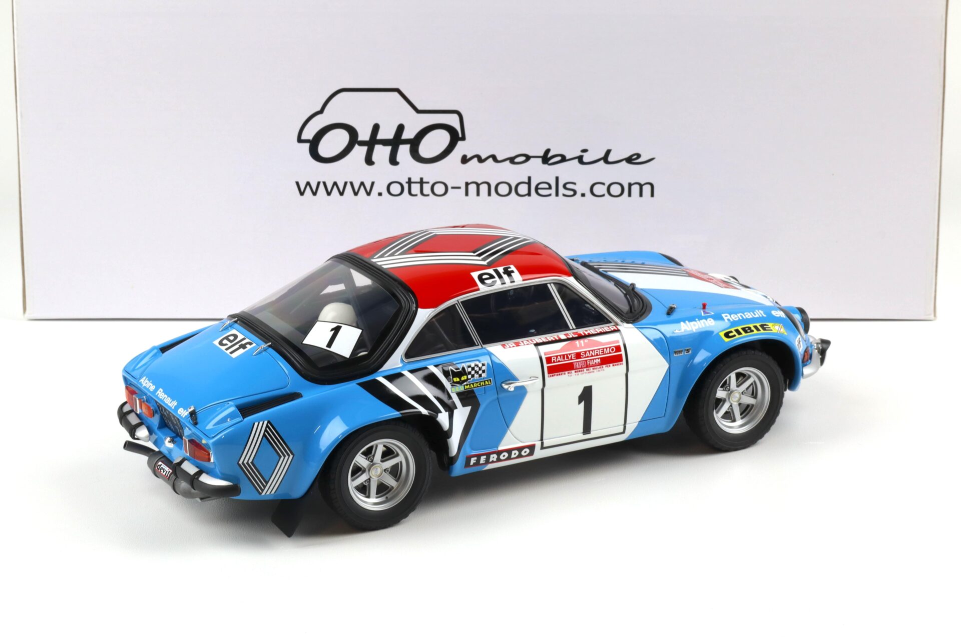 1:12 OTTO mobile G096 Renault Alpine A110 1800 Rally San Remo 1973 Therier #1