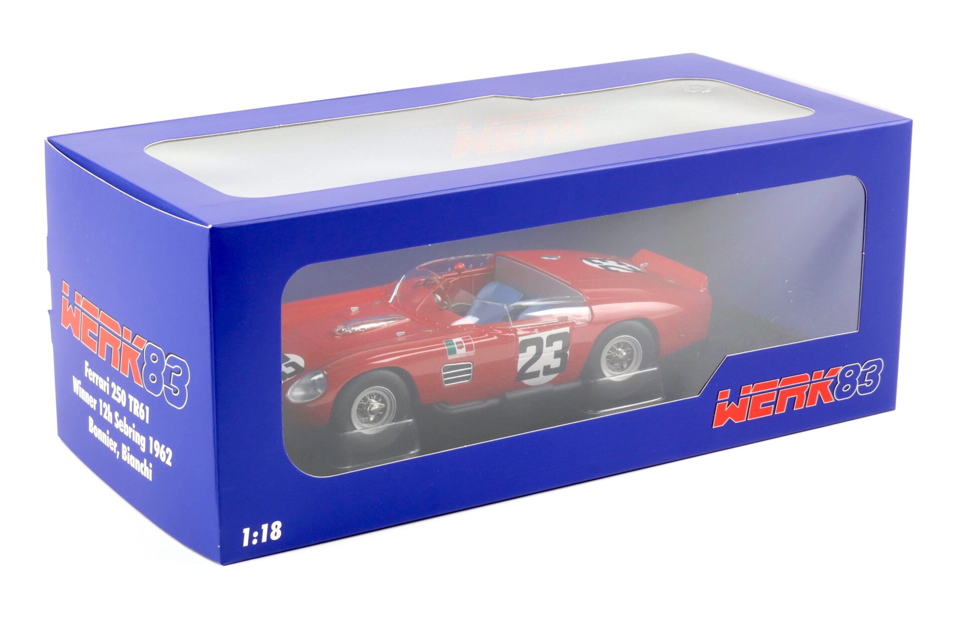 1:18 WERK83 Ferrari 250 TR61 #23 Winner 12h Sebring 1962 Bonnier/ Bianchi