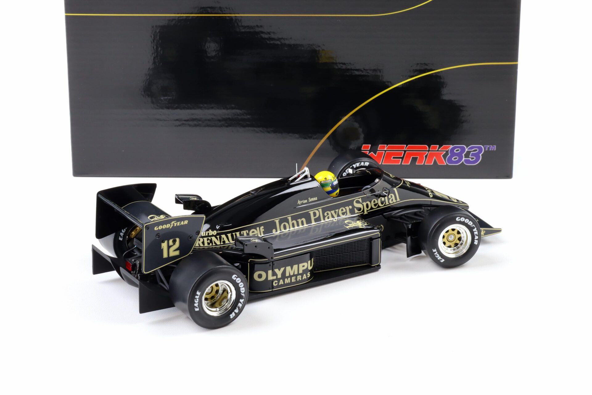 1:18 WERK83 Ayrton Senna Lotus 97T #12 F1 Monaco GP 1985 Pole Position