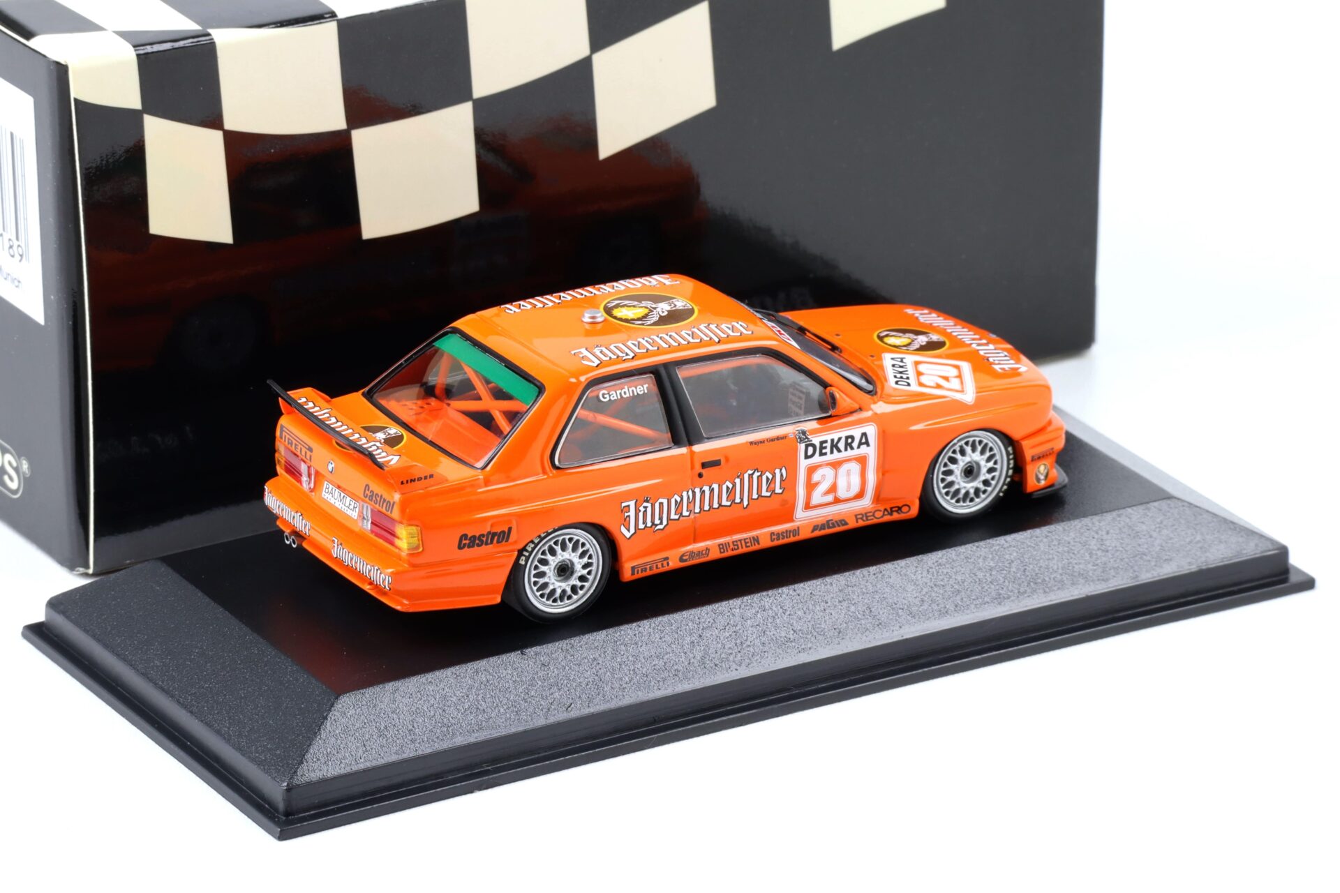 1:43 Minichamps BMW M3 E30 DTM 1992 Team Linder #20 Wayne Gardner