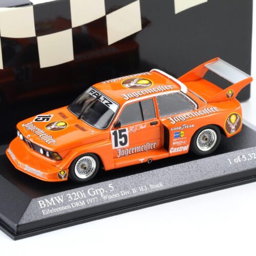 1:43 Minichamps BMW 320i E21 Grupp 5 H.J. Stuck #15 Winner Eifelrennen DRM 1977