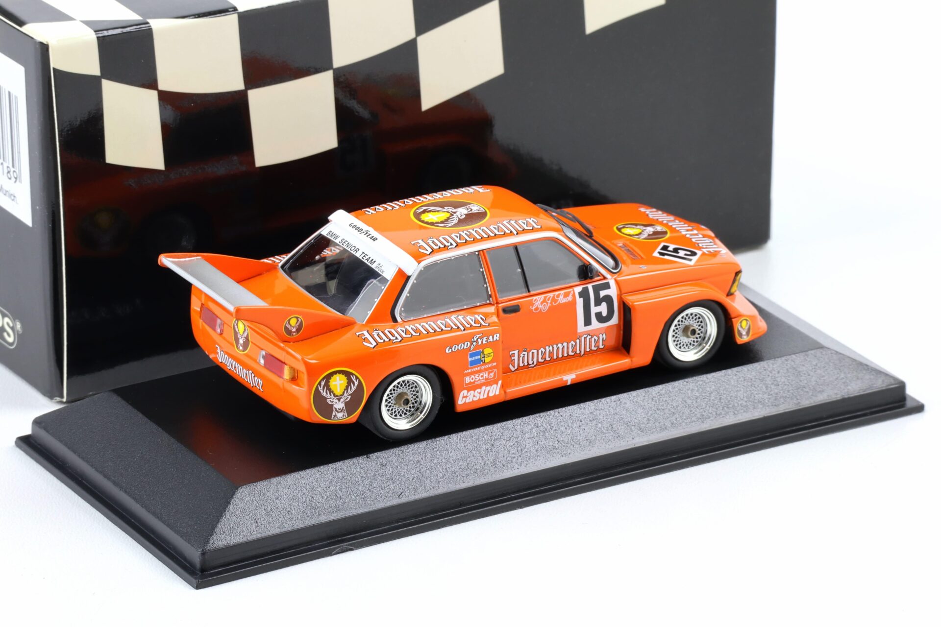 1:43 Minichamps BMW 320i E21 Grupp 5 H.J. Stuck #15 Winner Eifelrennen DRM 1977