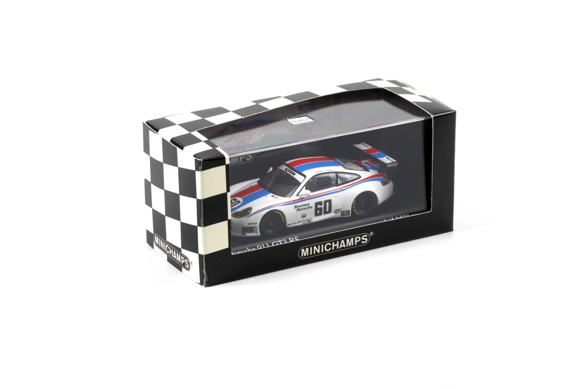 1:43 Minichamps Porsche 911 996 GT3 RS 2004 Barber Park 250 Brunos #60 Franchitti