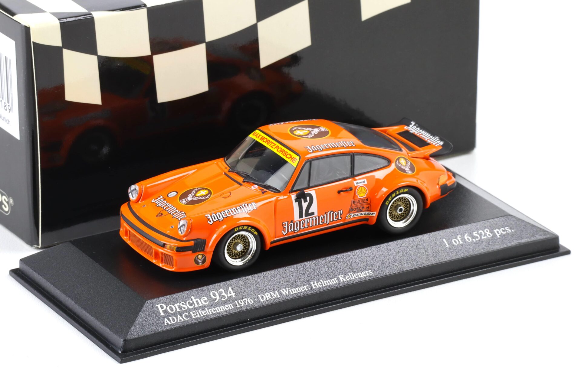 1:43 Minichamps Porsche 934 ADAC Eifelrennen DRM 1976 Winner Kelleners #12