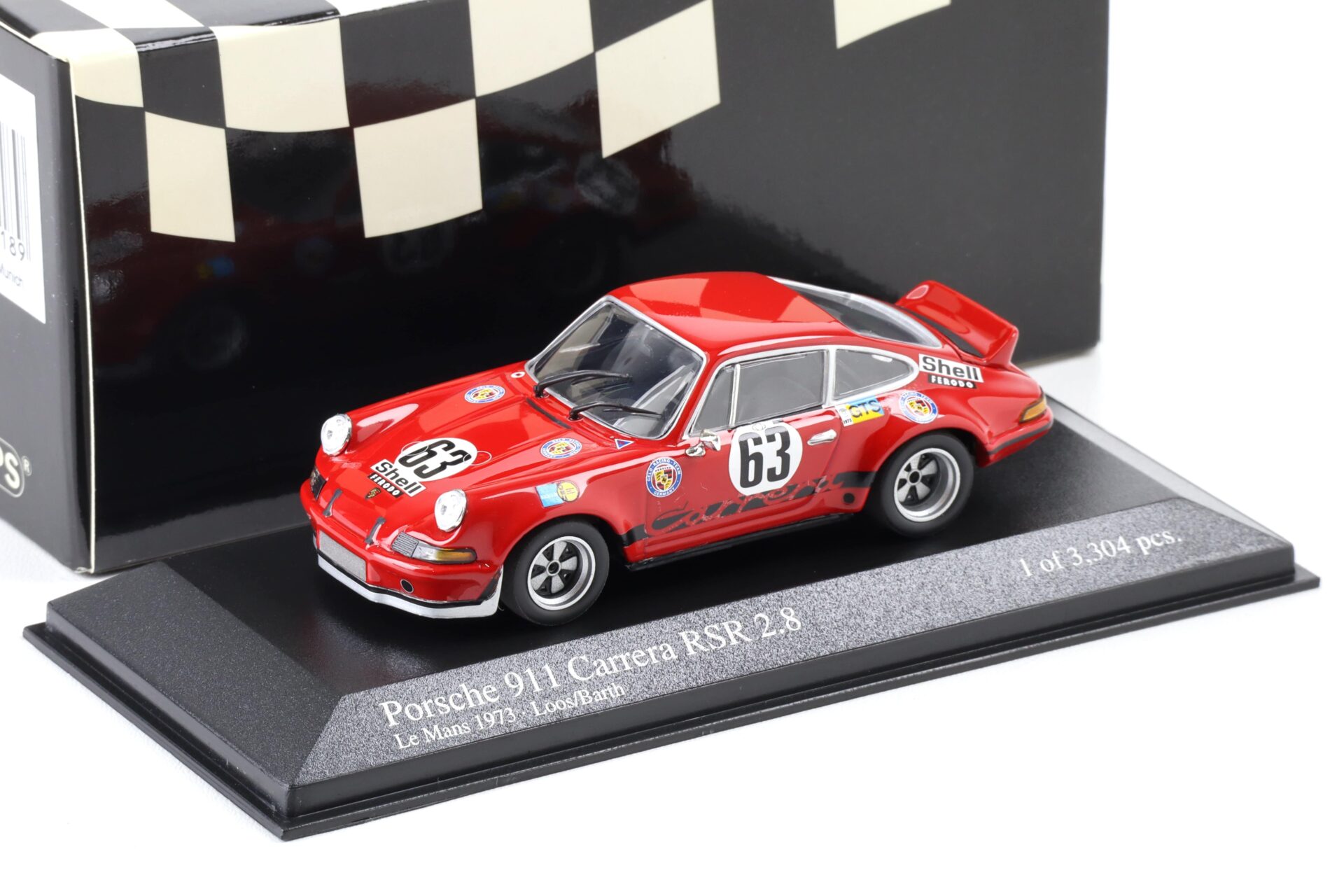 1:43 Minichamps Porsche 911 Carrera RSR 2.8 Le Mans 24h 1973 #63 Loos/ Barth