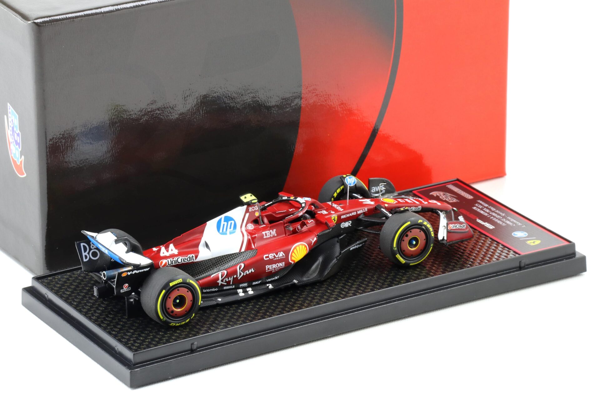 1:43 BBR Ferrari SF-25 F1 Chinese GP 2025 Sprint Race Winner Hamilton #44 - Limited 399 pcs.