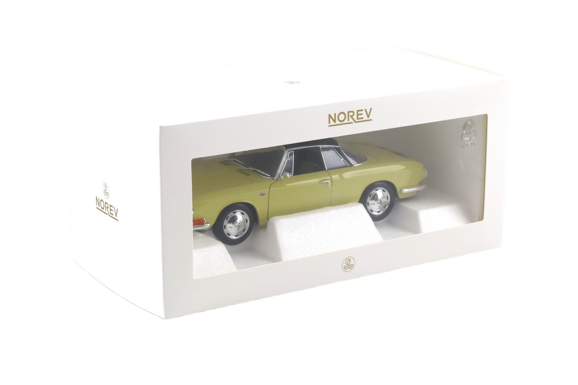 1:18 Norev VW Karmann Ghia 1500 Typ 34 Manila yellow/ black top 1961 - Limited 1000 pcs.