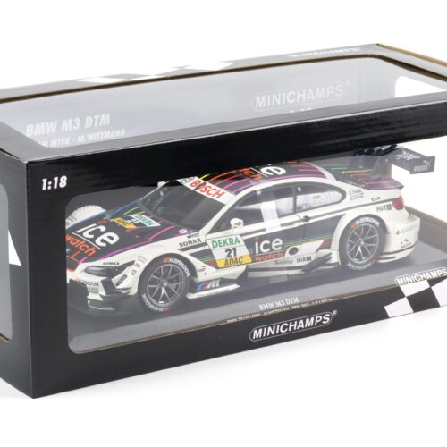 1:18 Minichamps BMW M3 E92 DTM Team MTEK #21 Ice Watch Wittmann 2013